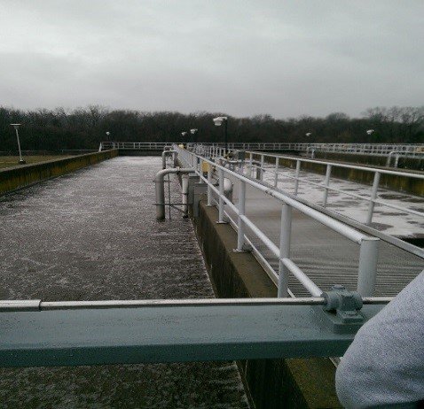 Aeration tanks at Exeter Township Wastewater Treatment Plant.