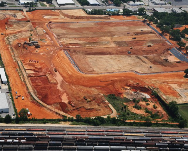 A Superfund site that has been capped