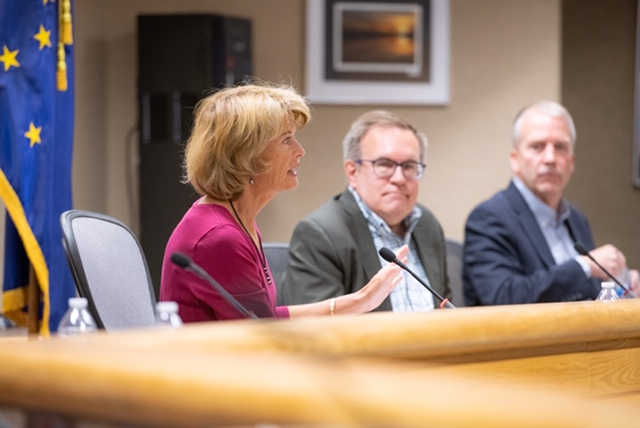 Administrator Wheeler with Senators Murkowski and Sullivan at the community listening session.