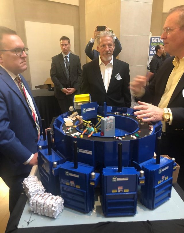 Administrator Wheeler tours booths at the America Recycles Innovation Fair.