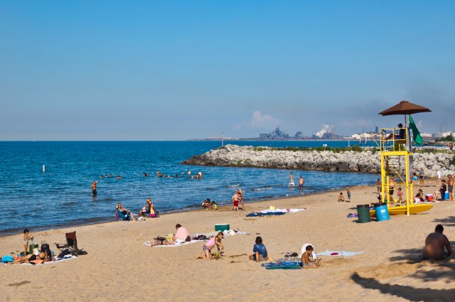 NWI residents and visitors enjoy Lake Michigan at Whihala Beach