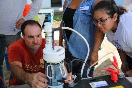 First Responder Sets up Training on Mini Water Treatment Unit Photo Courtesy of Alton Strupp of Courier Journal, Louisville, KY