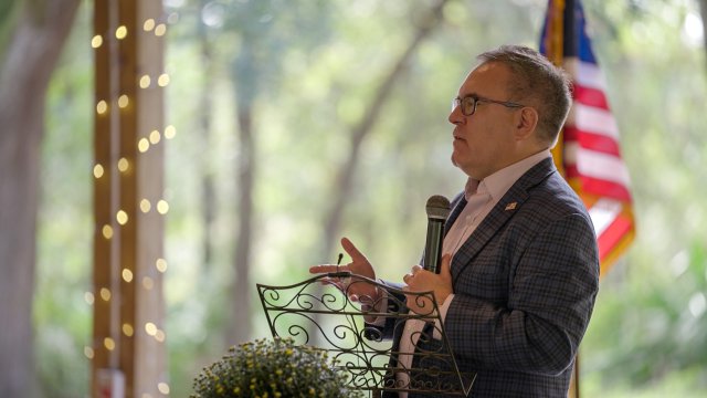 Administrator Wheeler, Regional Administrator Walker, and Congressman John Rutherford at Diamond D. Ranch in Jacksonville, Florida.