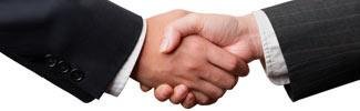 Handshake to represent a partnership