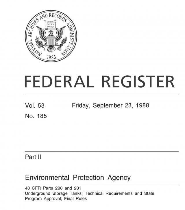 Milestones In The Underground Storage Tank Program’s History (Text