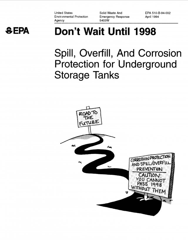 Milestones In The Underground Storage Tank Program’s History (Text