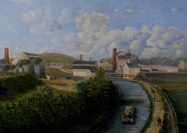Painting of the Blackstone Canal (Courtesy of NPS)