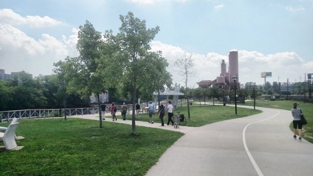 bike traile in park