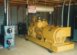 120 kW engine generator set combusts recovered biogas, generating electricity for on-farm use