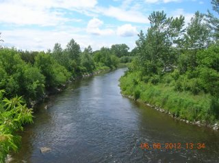 View of 1.5 Mile Reach, south of Lyman Street, June 2012 (Housatonic River 1½ Mile)