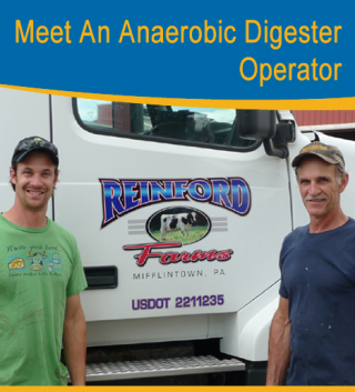 Photo of the anaerobic digester operators, Steve and Brett Reinford