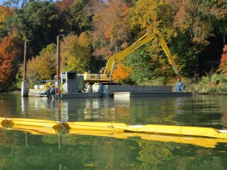 Mechanical Dredging of Sediment from Island Area – October 2016