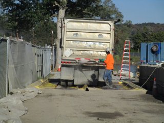 Truck Cleaning Prior to Exiting Site - October 2017