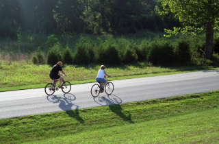 image of Cyclists Route 66 State Park Times Beach story