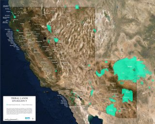 Map of Federally-Recognized Tribes in EPA's Pacific Southwest (Region 9)
