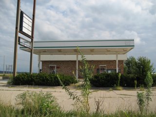 Closed gas station