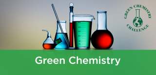 Green Chemistry header with glassware