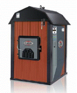 A common outdoor wood boiler