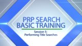 Cover page image for session 5 video training course on PRP searches