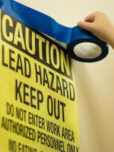 lead hazards warning sign