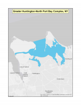 Map of no-discharge zone established for the Greater Huntington-North Port Bay Complex, NY