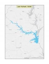 Map of Lake Hartwell no-discharge zone