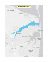 Map of no-discharge zone established for Navesink River, NJ