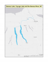 Map of no-discharge zone established for Seneca Lake, Cayuga Lake, and Seneca River, NY