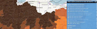 screen shot from the Nitrogen and Phosphorus Data Access Tool