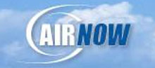 A picture of the sky with the AirNow logo over a link to the website