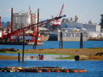 Industrial activity along the river