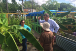 J Filipelli and Cynthia Toro at the Israel y Bitamul garden