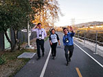 Walking a bike trail along the LA River