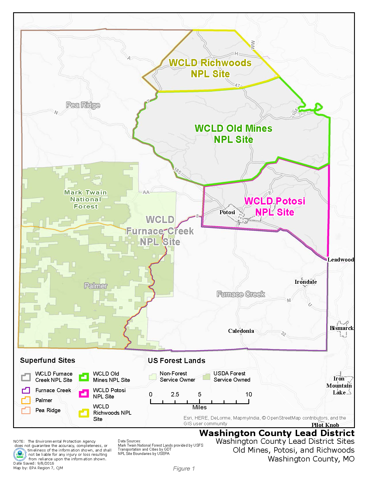 Washington County Lead District Potosi, Old Mines, and Richwoods