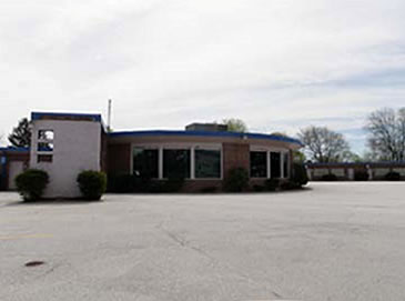 Before of the redevelopment of what is now the Farnum Center in Manchester, NH.