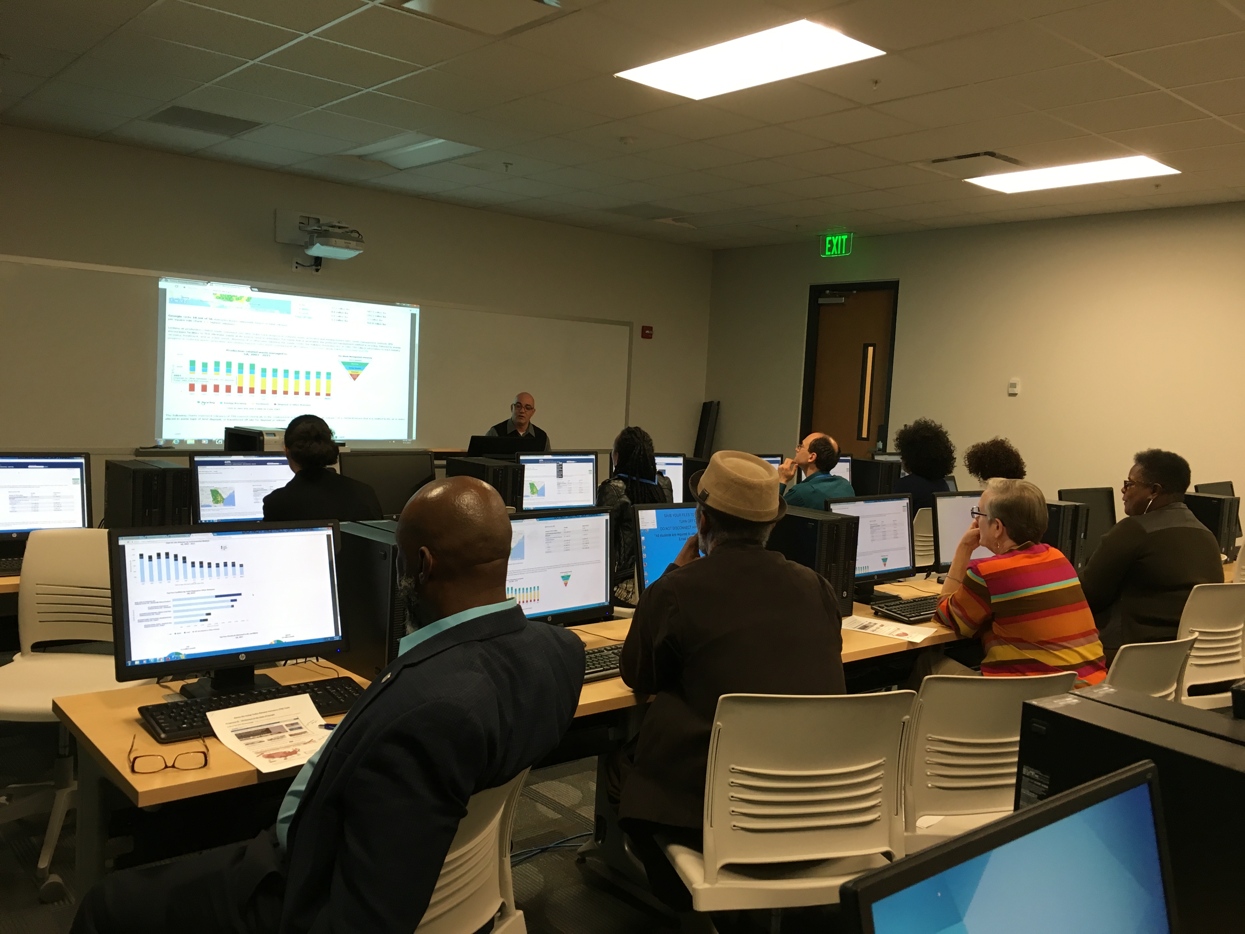 People viewing a presentation