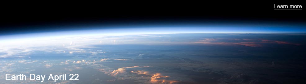 photo of the earth from space, Earth Day April 22 learn more