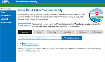 TRI Data and Tools Toxics Release Inventory (TRI) Program US EPA TRI Data and Tools Toxics Release Inventory (TRI) Program US EPA
