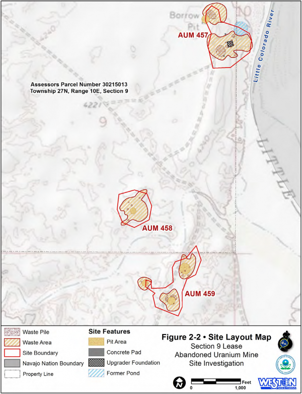 Section 9 Lease Site Layout Map - Click to Enlarge Map of Section 9 Lease Area
