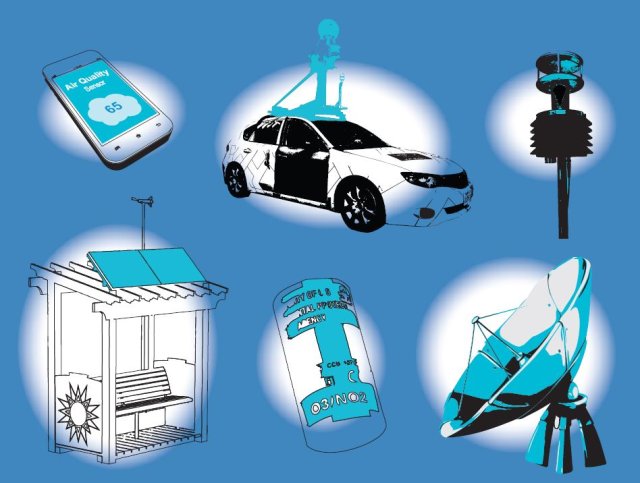 Graphics of various air sensors