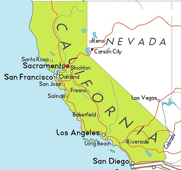 California map from EPA.gov