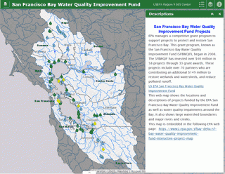 Take a Tour of Projects Screen image of San Francisco Bay Water Quality Improvement Fund Interactive Project Map