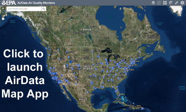 Interactive air quality map Interactive air quality map