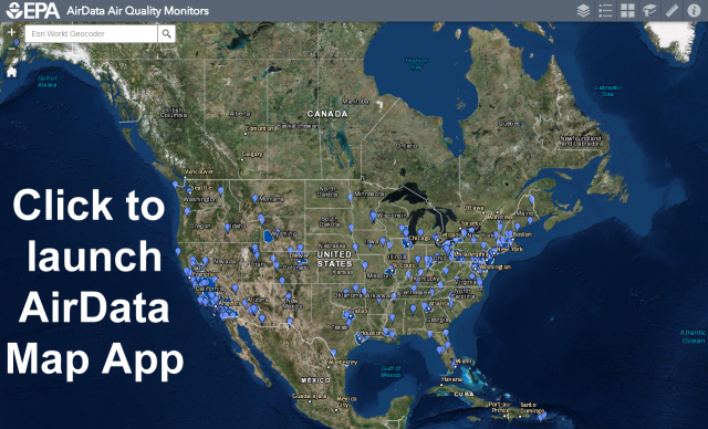 Interactive air quality map