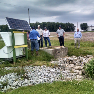 East Fork Watershed Cooperative members visit a wetland treatment site East Fork Watershed Cooperative members visit a wetland treatment site