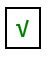 This is a picture of a green checkmark inside a black box