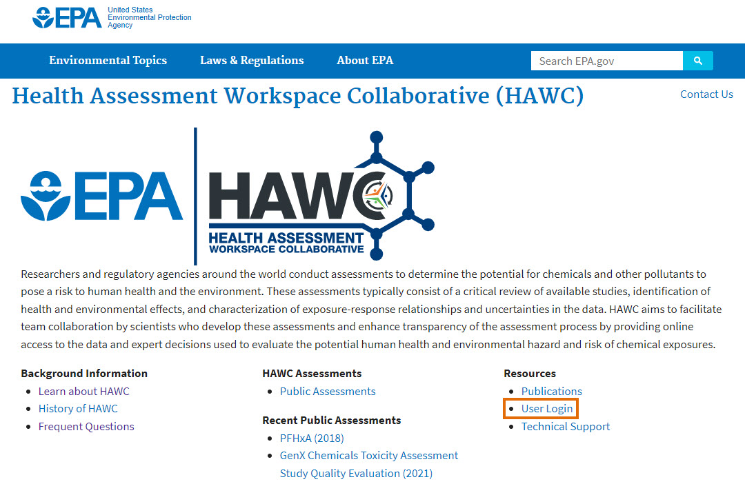 Illustration of the HAWC homepage.