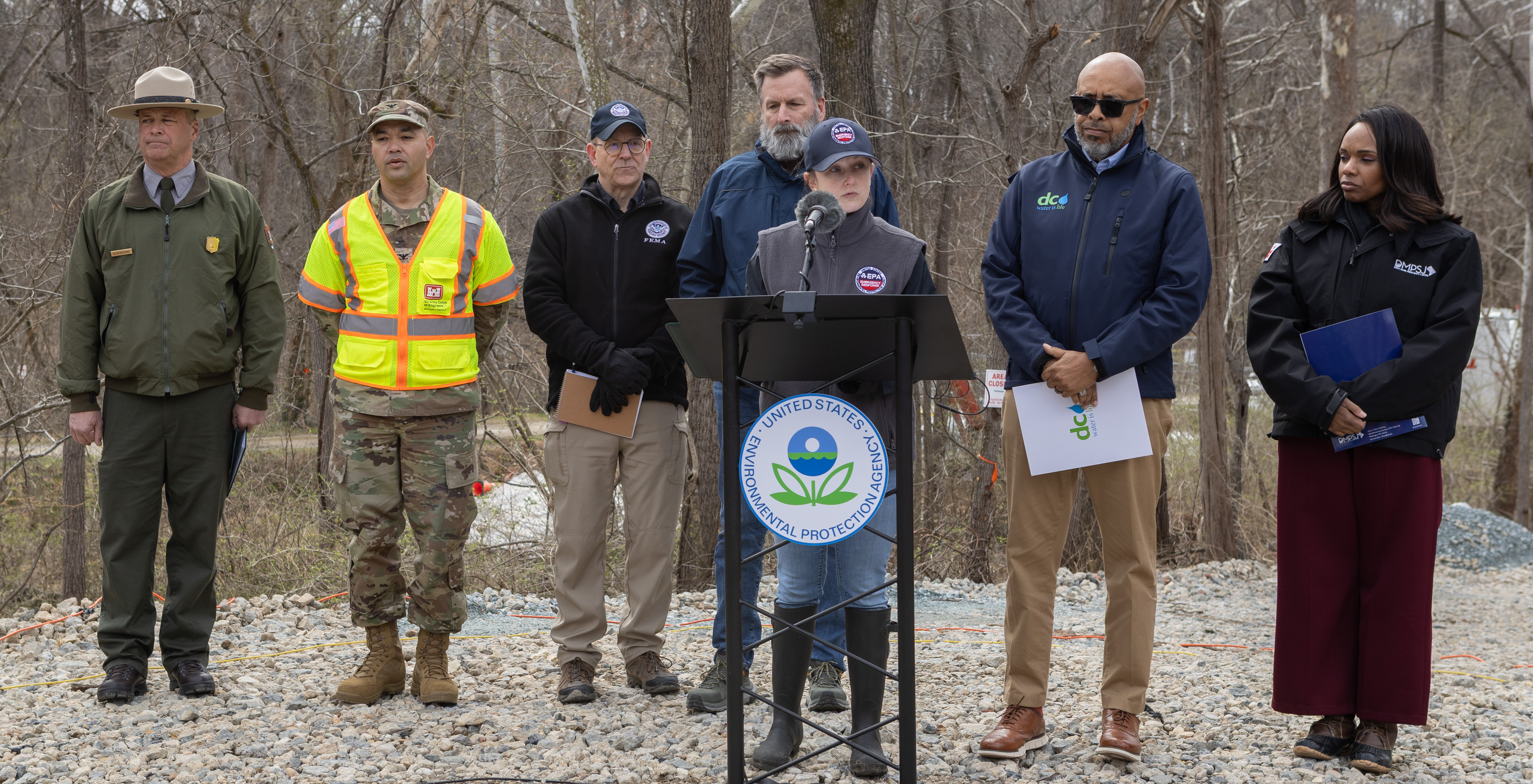 Jess Kramer speaks at press conference