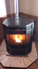 a wood-burning stove