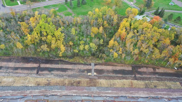 Water from the downstream portion of the Unnamed Creek has been pumped out to allow the contractor to complete stabilization and planting. 